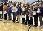 LES award recognition held at home basketball game